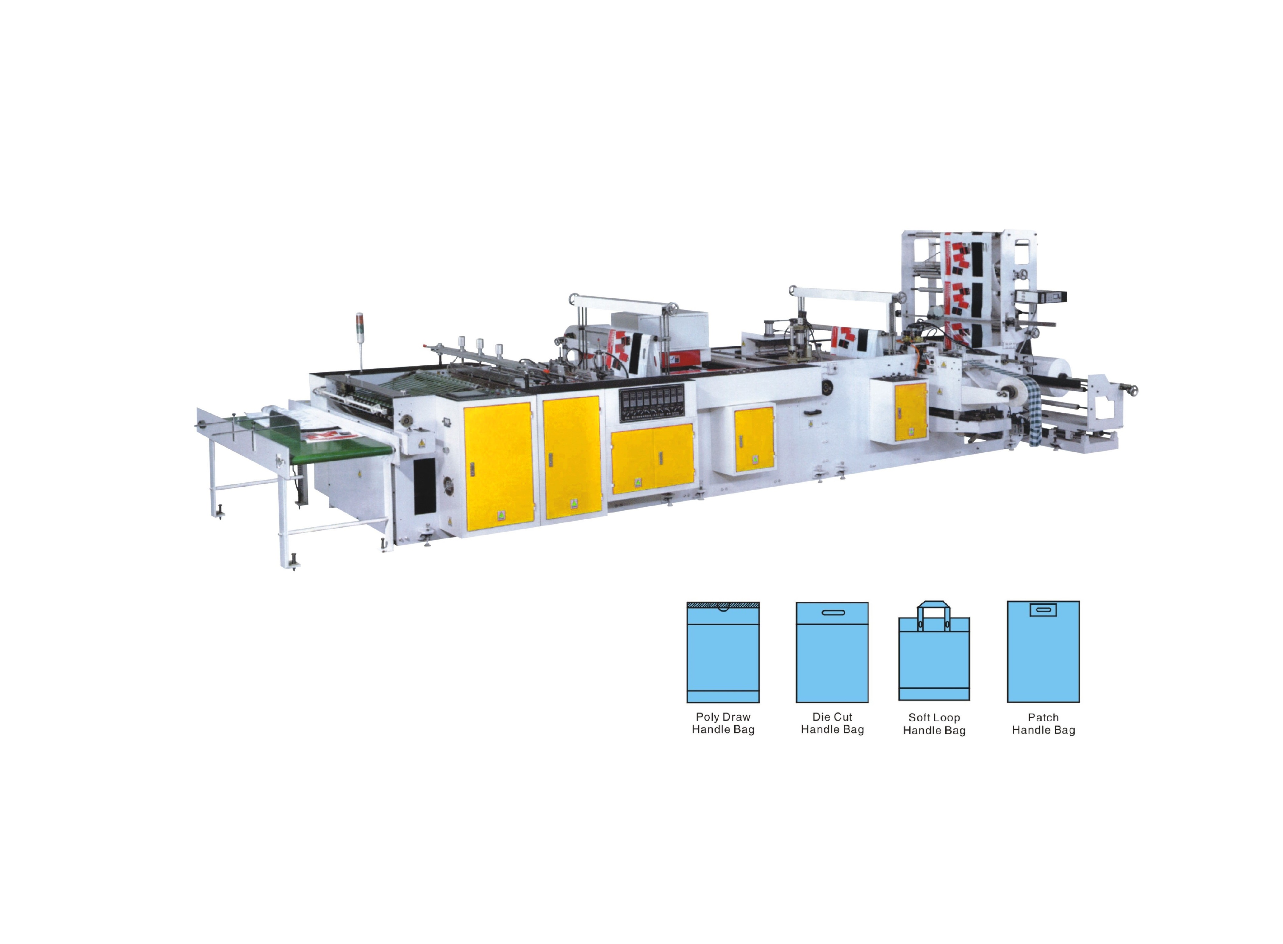 Fully Automatic Plastic Handle Bag Making Machine（four functions）