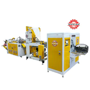 pe film double folding After sealing Single line linkage rolling  bag making machine