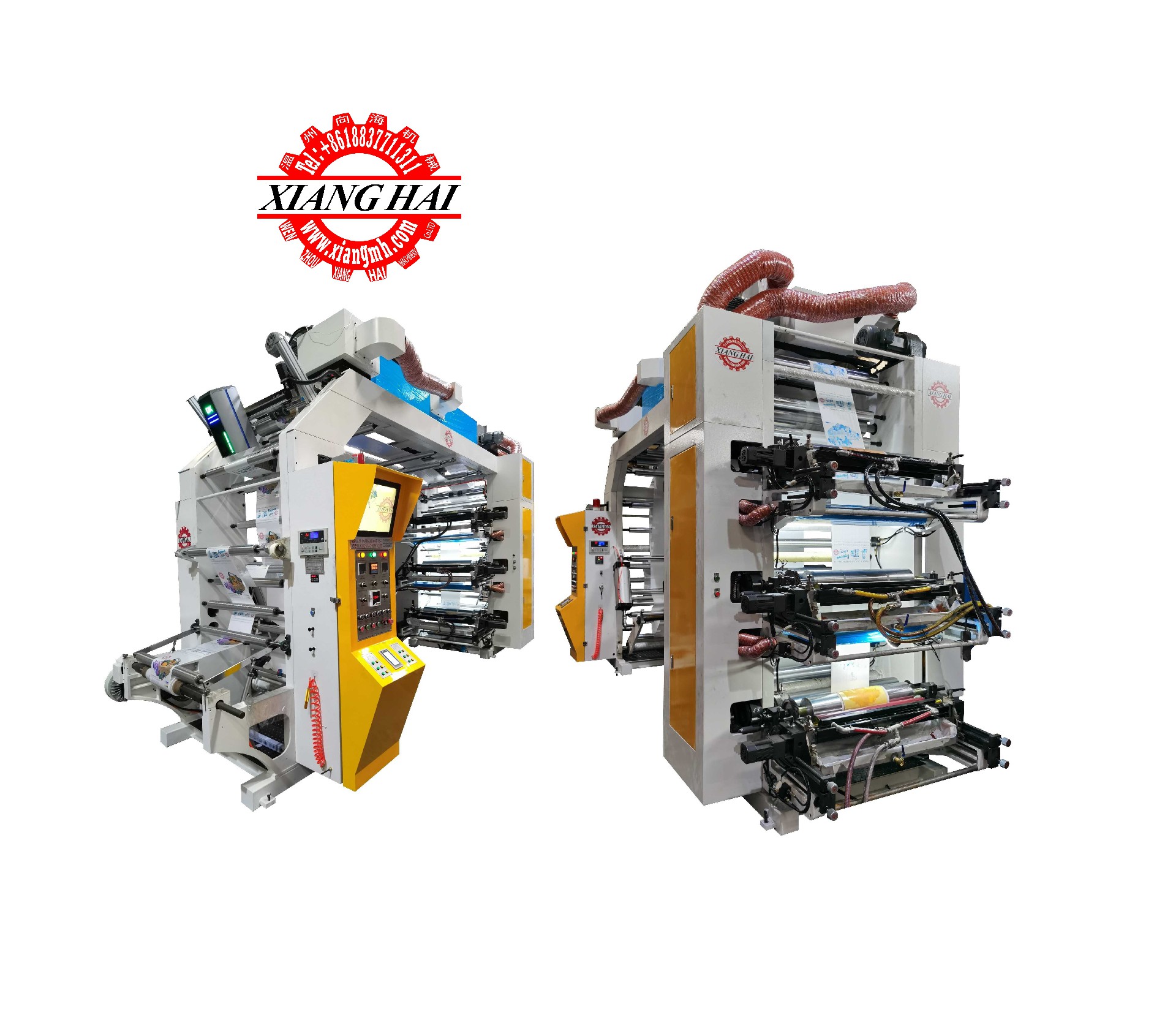 Six Colors Belt Design multicolor flexo printing machine