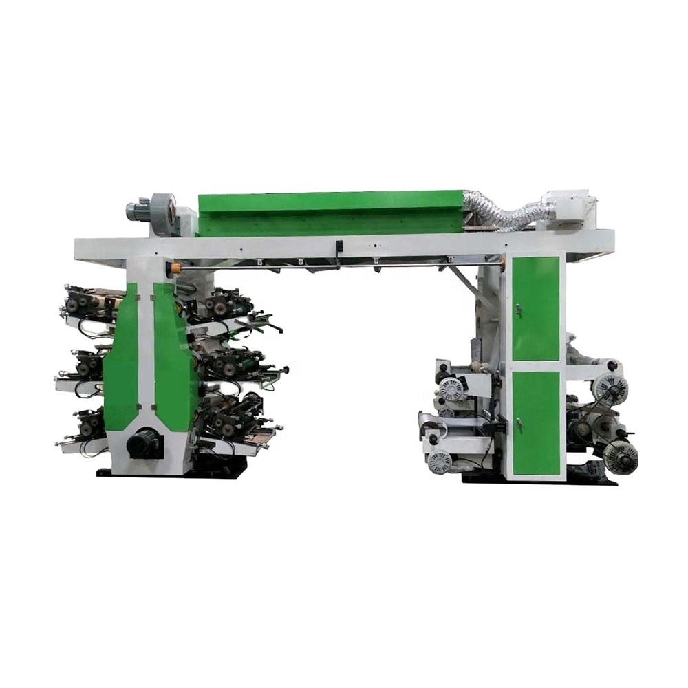 Six Colors Gear Design Flexo Printing Machine