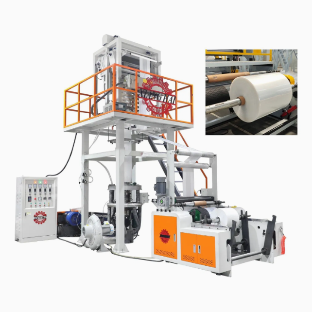 High Quality Monolayer Shrinkable HDPE/LDPE/LLDPE Plastic Thin Film Blowing Machine