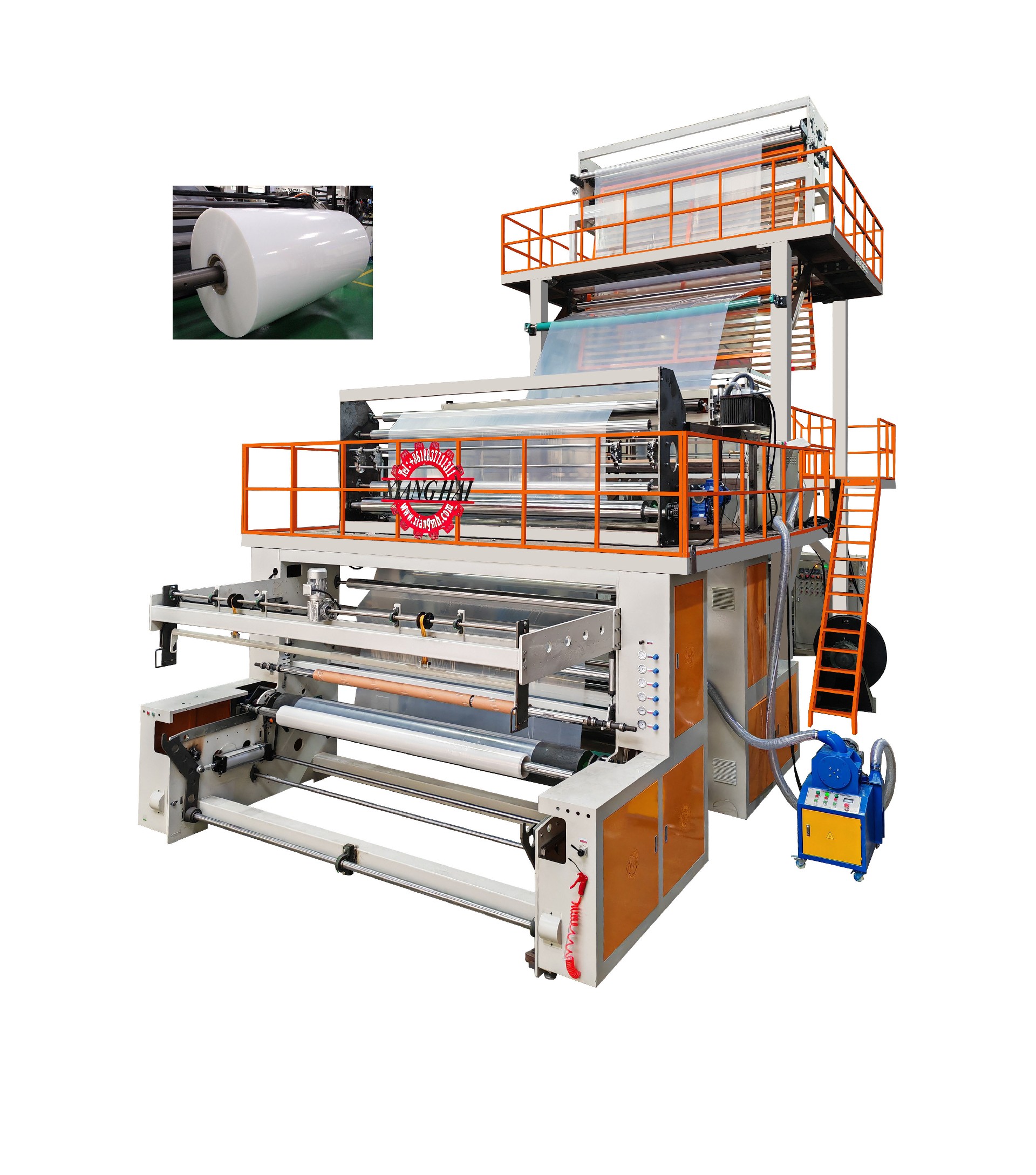 3000mm Automatic Biodegradable Polyethylene PE PP Plastic Film Blowing Extruder Machine