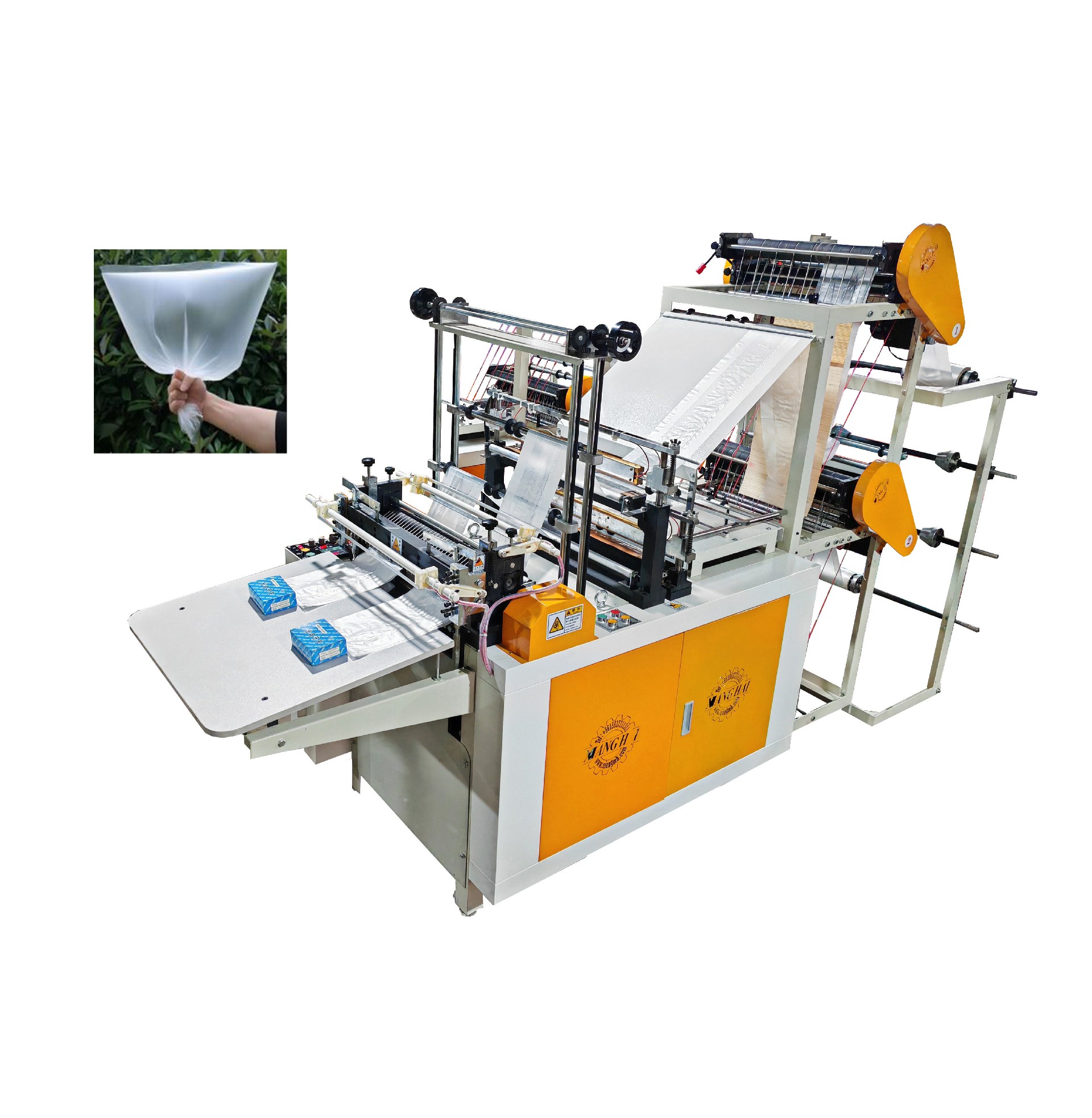 Double Layer Four Channels Cold Cutting  Bag Making Machine